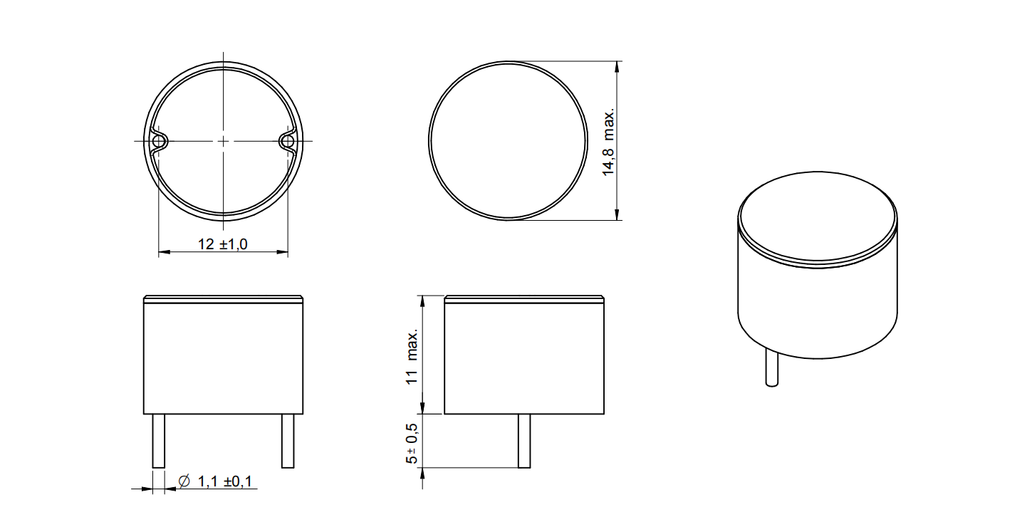 High Current THT Power Inductor for Industrial SMPS