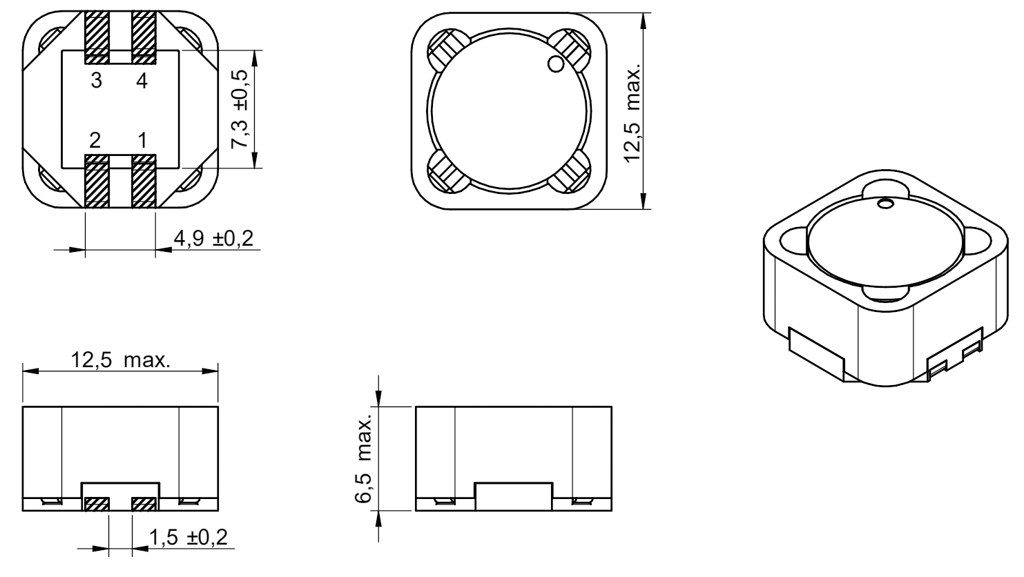 Miniaturized SMT Common Mode Filter for Data Circuits