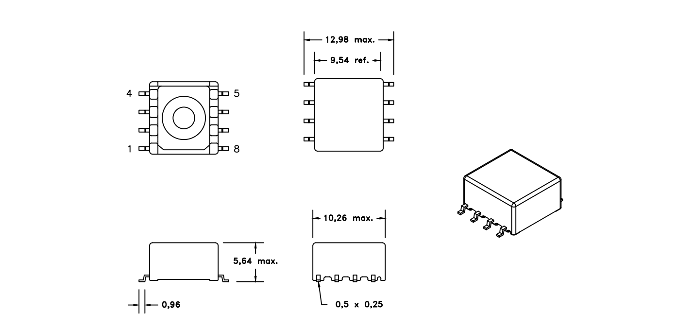 1210 Gate Drive Transformer