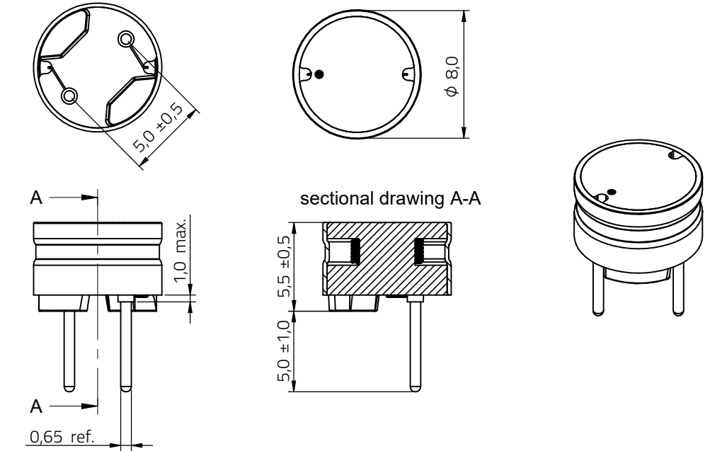 DR 8055 Radial Leaded Wire Wound Inductor 