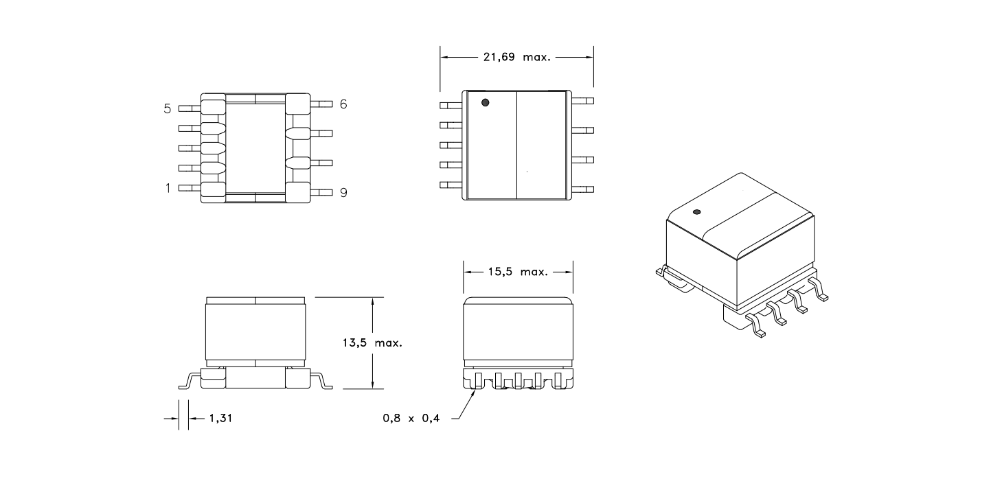 EPW15 PoE++ Transformer EPW15 PoE++ Transformer